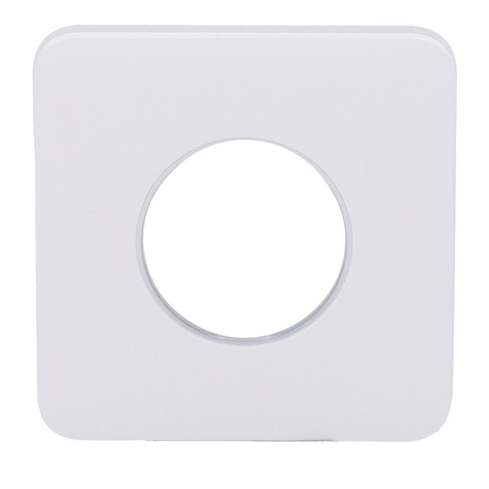 Cache-prise avant pour fiche intelligente de type F - Compatible avec AJ-OUTLETCORE-SMART - Indicateur LED de l'état de la prise et de la consommation d'énergie - Bouton tactile pour la commande manuelle - Rétro alimentation LED - Couleur blanche