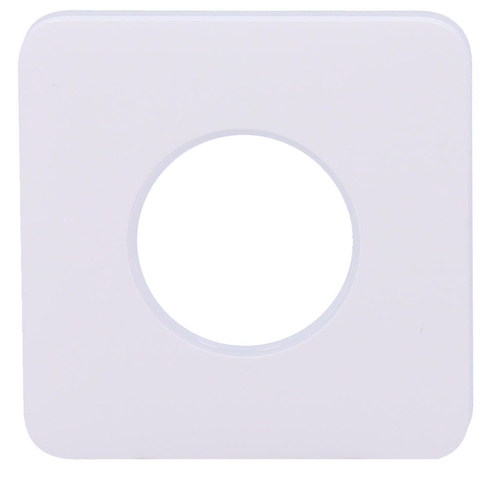 Cache-prise pour fiche de base de type F - Compatible avec AJ-OUTLETCORE-BASIC - Protection contre la poussière, les éclaboussures et les objets - Pas de contrôle de la consommation - Pas de télécommande  - Couleur blanche