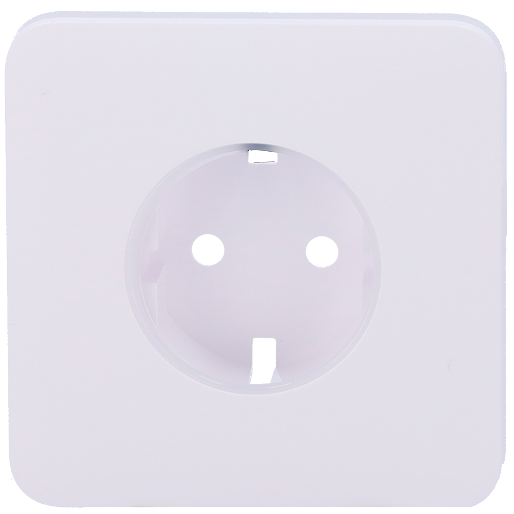 Cache-prise pour fiche de base de type F - Compatible avec AJ-OUTLETCORE-BASIC - Protection contre la poussière, les éclaboussures et les objets - Pas de contrôle de la consommation - Pas de télécommande  - Couleur blanche