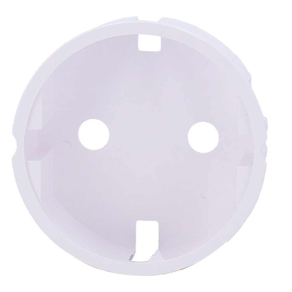 Cache-prise pour fiche de base de type F - Compatible avec AJ-OUTLETCORE-BASIC - Protection contre la poussière, les éclaboussures et les objets - Pas de contrôle de la consommation - Pas de télécommande  - Couleur blanche