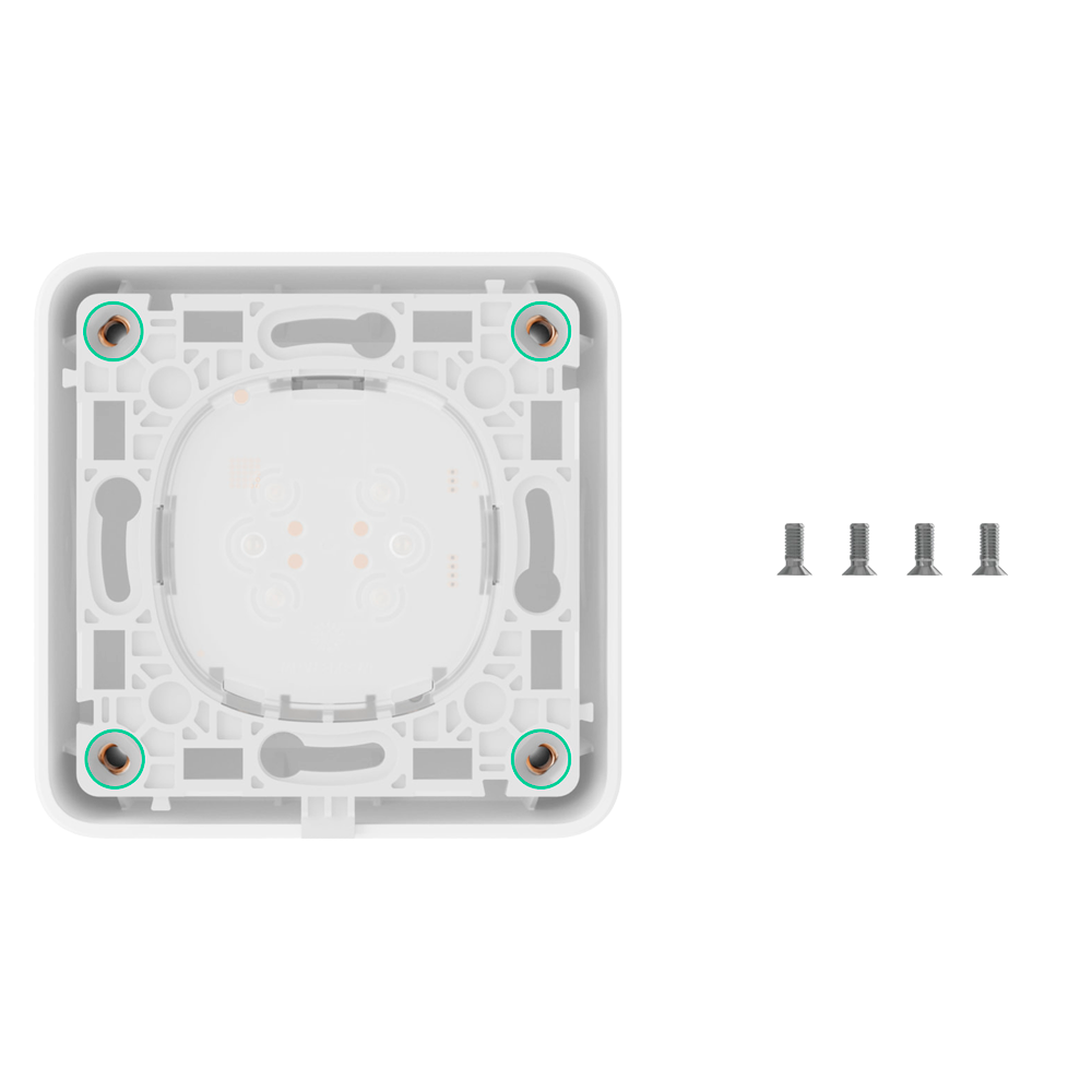 Caja de montaje para un dispositivo - Uso interiores - Compatible con AJ-SOLOBUTTON o AJ-SOLOCOVER - Factor de forma europeo 55 - Colo blanco