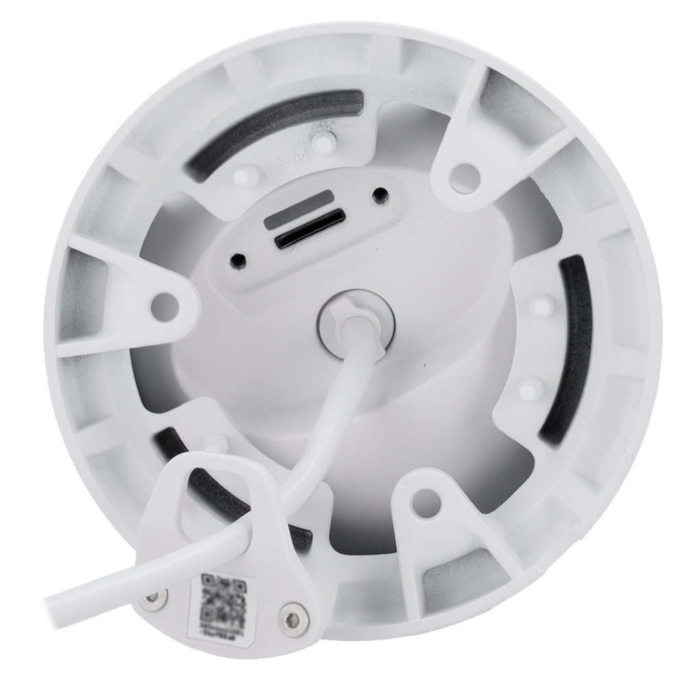 Caméra IP Turret 8 MégapixelProgressive Scan CMOSObjectif 2.8 mm, emplacement MicroSD jusqu'à 256GBLED IR Portée 35m, PoE 802.3atCompatibilité avec les Hub et les NVR