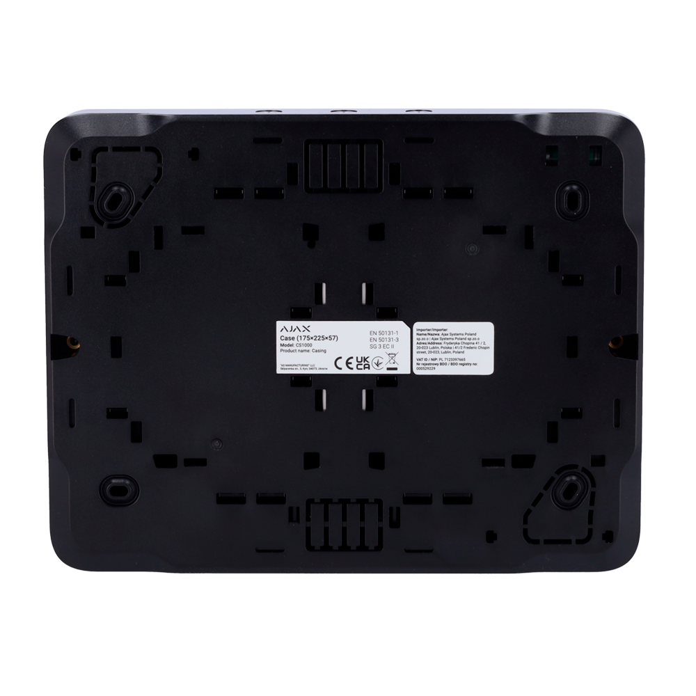 Boîtier noir pour 2 modules Fibra Compatible avec les cartes : LineProtect, LineSplit et MultiRelay, Niveau à bulle préinstallé auto-protection fournie
