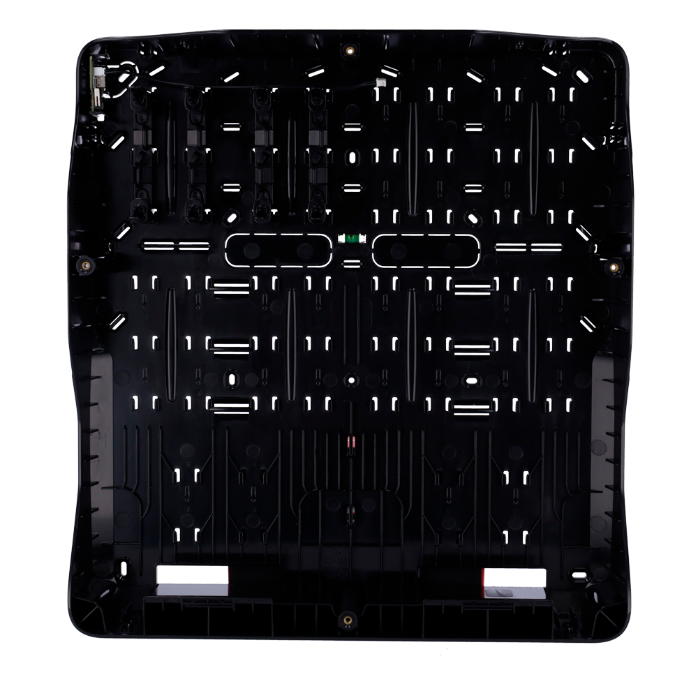 Boîtier noir avec 8 emplacements pour modules Fibra Compatible avec les dispositifs Fibra: LineProtect, LineSplit, MultiRelay et LineSupply Espace pour 2 batteries jusqu'à 18 Ah Niveau à bulle préinstallé Auto-protection fournie