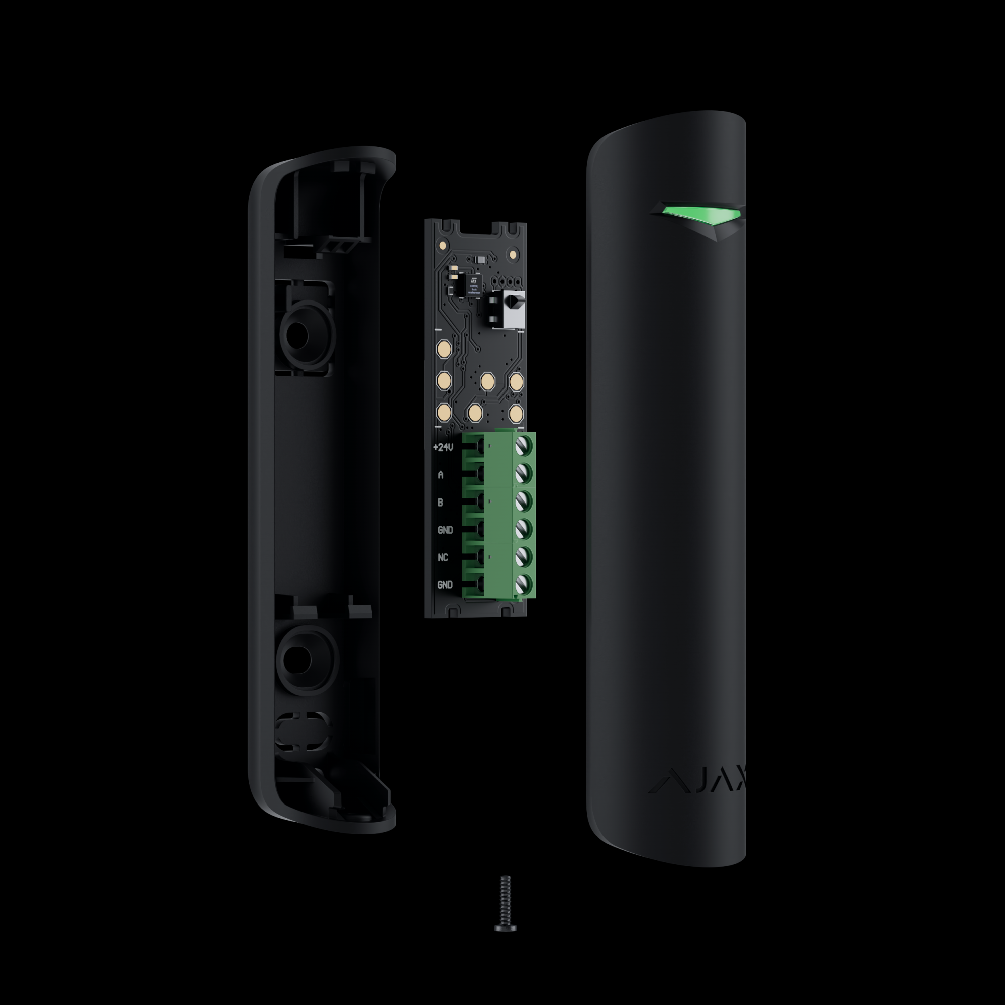 Contact magnétique - Certifié NFA2P et grade 2 - Détecteur d'impact et d'inclinaison - Portes et fenêtres - Protocole Fibra - 1 entrée pour capteur filaire NC