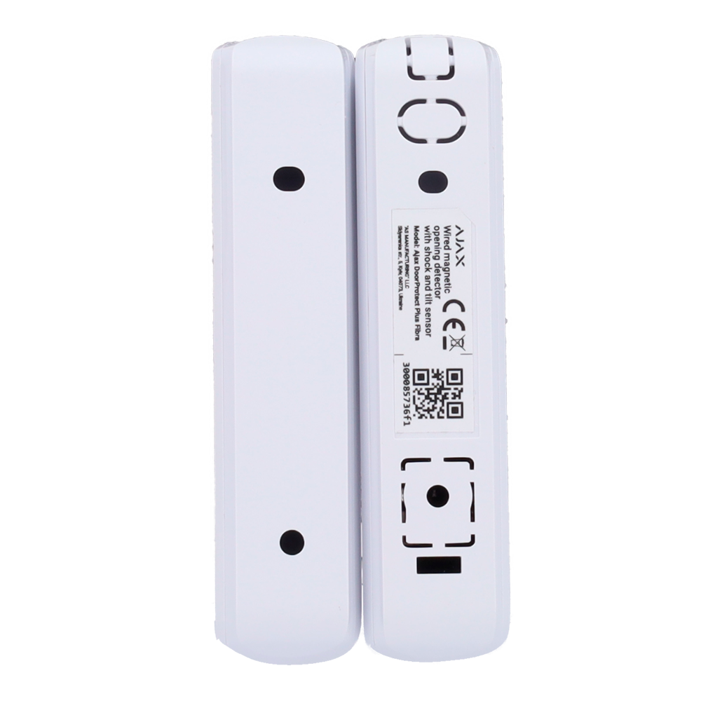 Contact magnétique blanc porte/fenêtre Détecteur de vibration et d'inclinaison Certificat de grade 2 Protocole Fibra 1 entrée pour capteur filaire NC