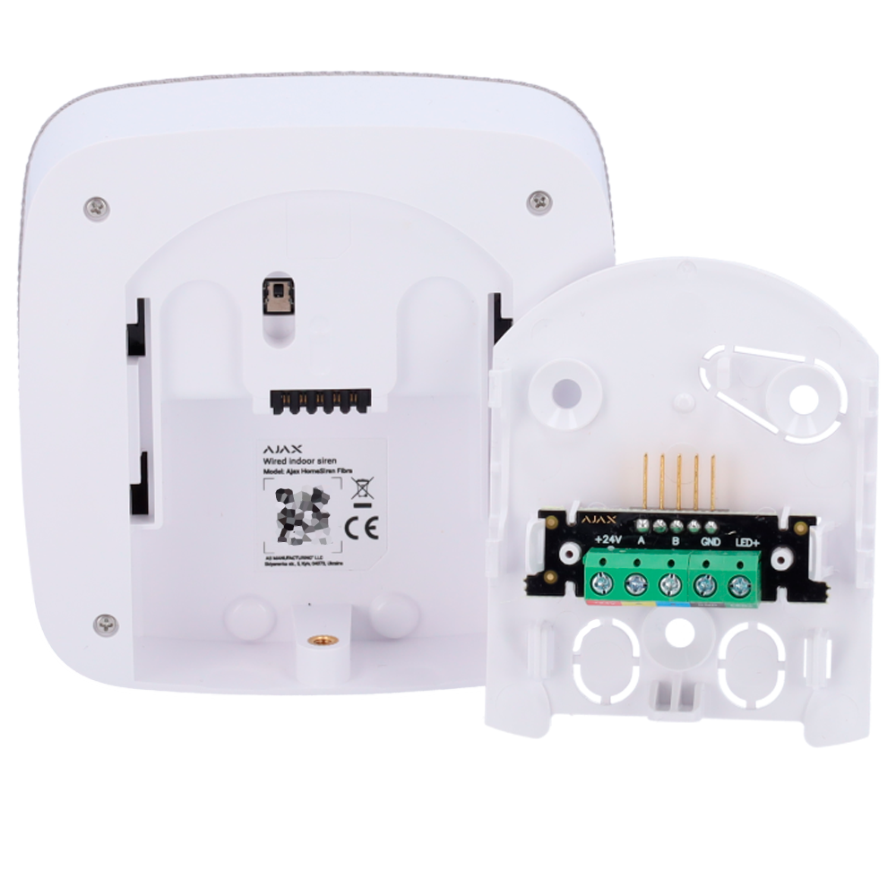 Sirène intérieure - Certifié NFA2P et grade 3 - Protocole Fibra - Certifié Grade 3 - Puissance sonore maximale 105 dB - Son réglable - Indicateur LED