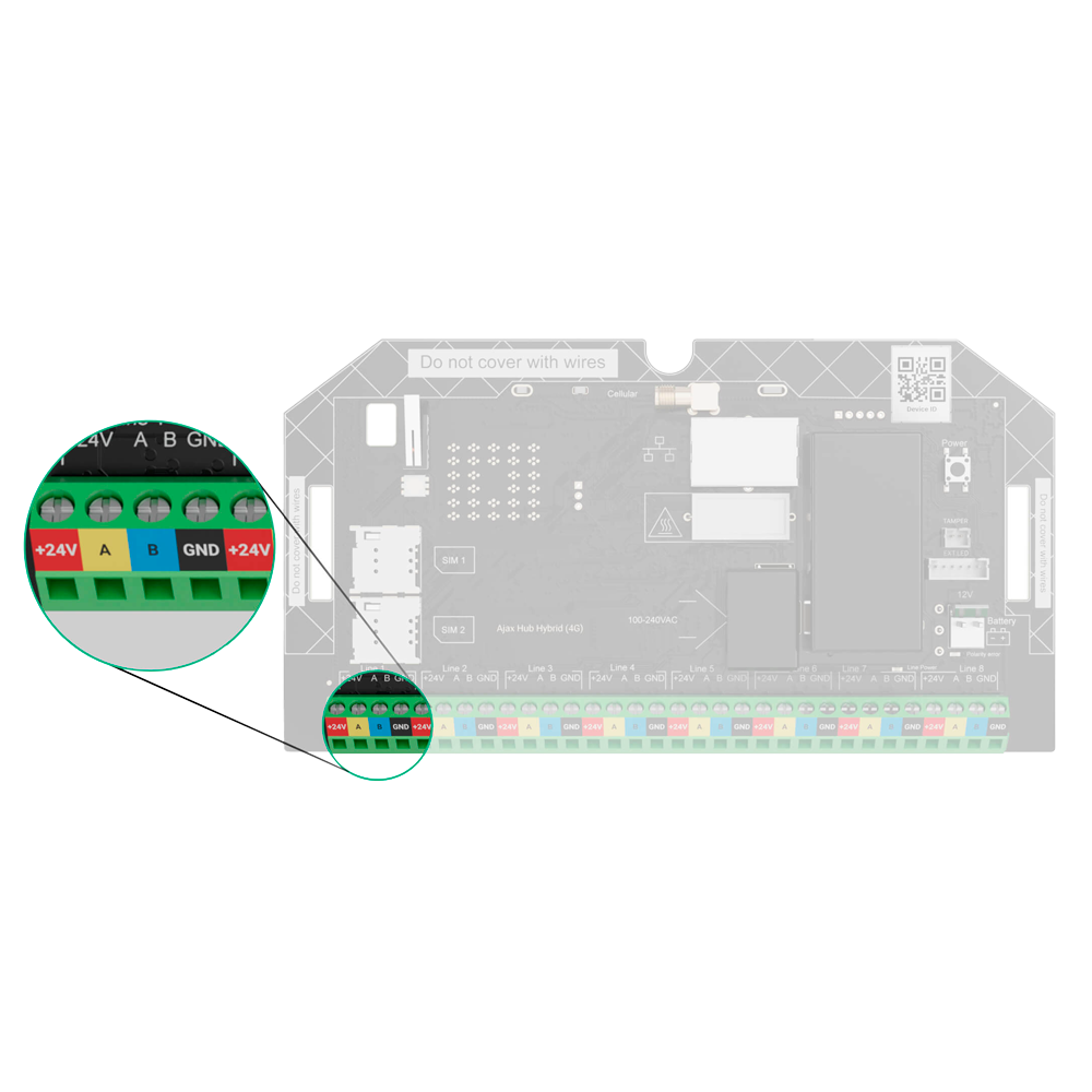 Centrale d'alarme professionnelle Grade 3 - Communication Ethernet et double SIM 4G - Protocoles Jeweller, Wings et Fibra - Jusqu'à 100 dispositifs sans fil et filaires - 8 lignes de bus indépendantes - Application mobile et logiciel PC