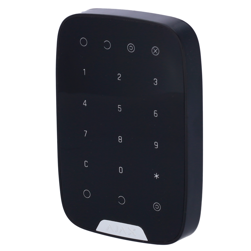 Clavier indépendant noir Protocole Fibra Certificat de grade 3 Bidirectionnel Armé, partiellement armé, désarmé et urgence Alimentation 24 V DC