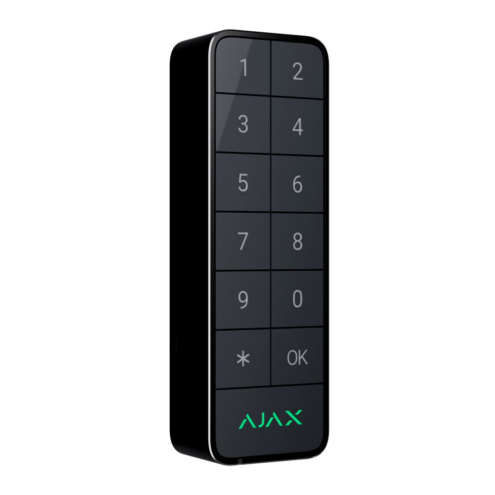 Clavier extérieur IP66/IK08 avec lecteur RFID - Armement/désarmement complet ou groupé - Authentification: codes, lecteur RFID ou Bluetooth - Indication sonore et par LED - Contrôle des scénarios d'automatisation - Certifié Grade 3 - Gris