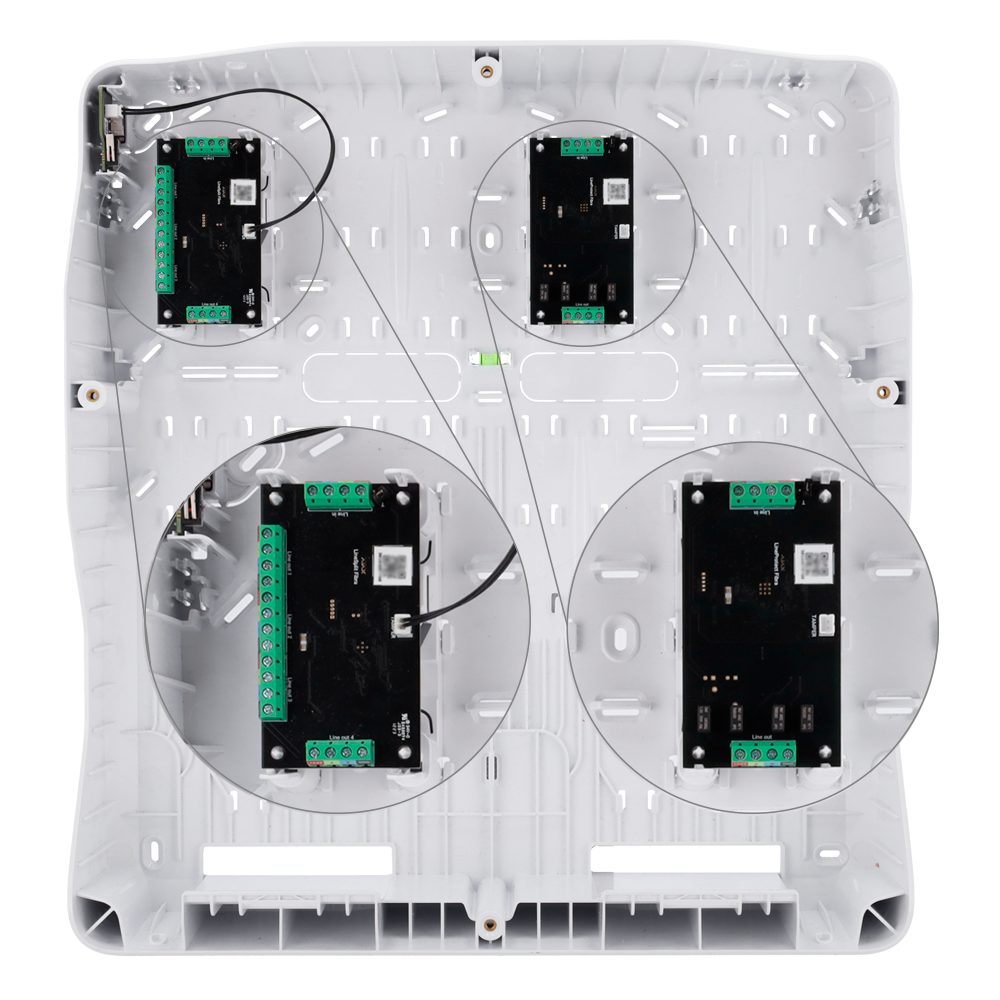 Support blanc pour modules Fibra Pour le boîtier FIBRA-CASE-D430-W Compatible avec les dispositifs Fibra: LineProtect, LineSplit et MultiRelay 