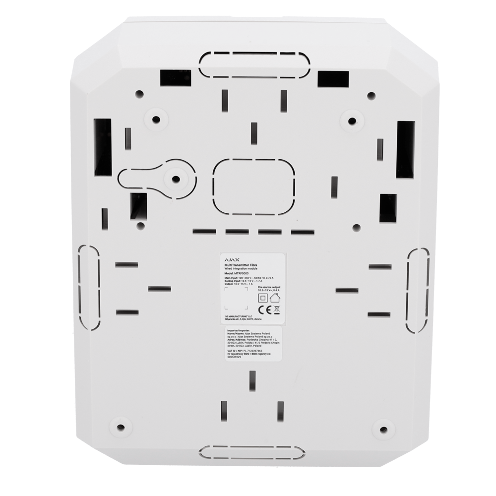 Extenseur de zones câblées Grade 3 - Certification NFA2P - Protocole Fibra - Jusqu'à 18 entrées câblées  - Alarme configurable NF, NO, EOL, 2EOL, 3EOL - Double sortie d'alimentation 12V / 1A