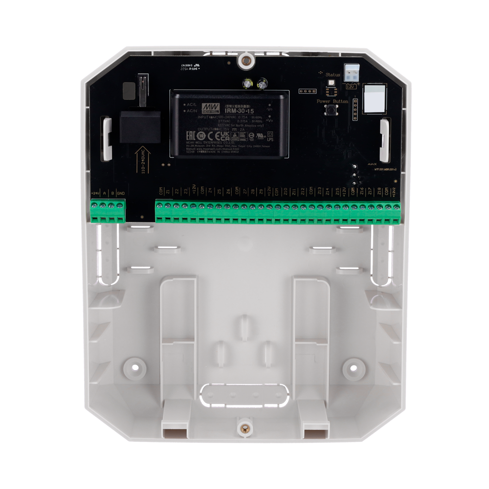 Extenseur de zones câblées Grade 3 - Certification NFA2P - Protocole Fibra - Jusqu'à 18 entrées câblées  - Alarme configurable NF, NO, EOL, 2EOL, 3EOL - Double sortie d'alimentation 12V / 1A