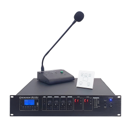 Amplificateurs matriciels 2 zones en 240W, appels multizones et systèmes de sélection multi-sources (1 source par zone max)