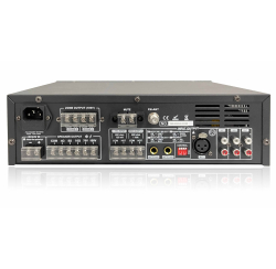 Amplificateur 60W en 100V sur 2 zones avec lecteur Bluetooth et télécommande