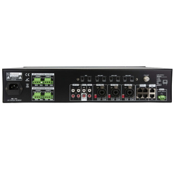 Amplificateur matriciel 100V 4 x 500W avec lecteur multimédia et coupure sono