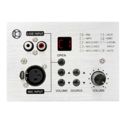 Platine murale entrée micro, sources audio, Bluetooth pour serie amplificateur AMX-4