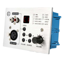 Platine murale entrée micro, sources audio, Bluetooth pour serie amplificateur AMX-4