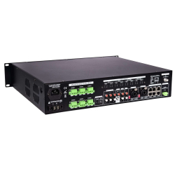 Amplificateur - mélangeur, 6 X 120 W, 19" avec 24V et music cut