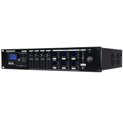 Amplificateur - mélangeur, 6 X 120 W, 19" avec 24V et music cut