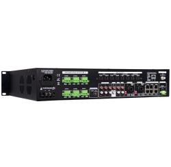 Amplificateur - mélangeur, 6 X 120 W, 19" avec 24V et music cut