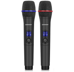 Système de micro HF, 8 Mic main, fréquences fixes 506 / 524 / 517.7 / 541.7 / 520.1 MHz