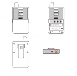 Boitier microphone cravate et serre tête UHF compatible pour BE-1020
