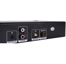 Tuner AM/FM 99 stations et lecteur CD/MP3, port USB, insert SD avec TC  - 230V - 19" 1U