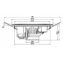 Haut-parleur plafond 10/5/2,5 Watts/100 Volts