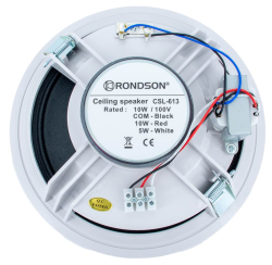 Haut-parleur plafond 6" blanc - 6/3 Watts / 100 Volts