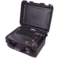 Kit de sonorisation 400W Blutooth avec table de mixage amplifiée, deux enceintes passives et pieds LED