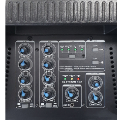 Enceinte amplifiée 350W avec colonne 100W et subwoofer 250W Class D lecteur Bluetooth