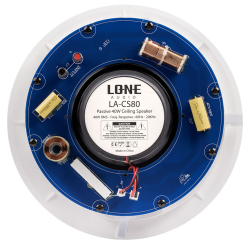 Paire haut-parleurs encastrés blanc 2 voies 80W 8 Ohms