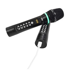 Double microphone sans fil avec un récepteur Bluetooth indépendant jack 6,35