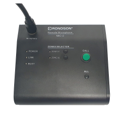 Pupitre microphone d'appel 2 Zones pour amplificateurs AM-2 series