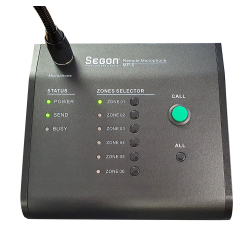 pupitre micro d’appel 6 zones à relier au préamplificateur AME pour contrôle et annonce à distance.(  AME-120-6 / AME-240-6 / AME-500-6...)