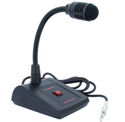 Pupitre micro avec bouton poussoir, Jack mâle stéréo modulation/télécommande (sym.)