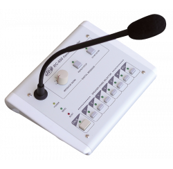Pupitre micro à télécommande (carillon et priorité) 6 zones + AG + TC / DM 100 et  RR 600