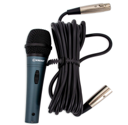 Micro main dynamique super cardioïde, grille Noire,cordon XLR/XLR sym