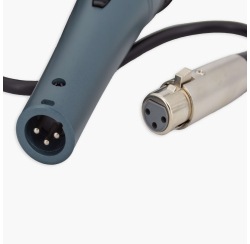 Micro main dynamique super cardioïde, grille Noire,cordon XLR/XLR sym