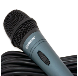 Micro main dynamique super cardioïde, grille Noire,cordon XLR/XLR sym