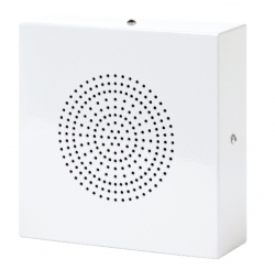 Haut-parleur mural métallique blanc (anti vandalisme) 6/3/1,5 Watts / 100 Volts (norme EN60849)