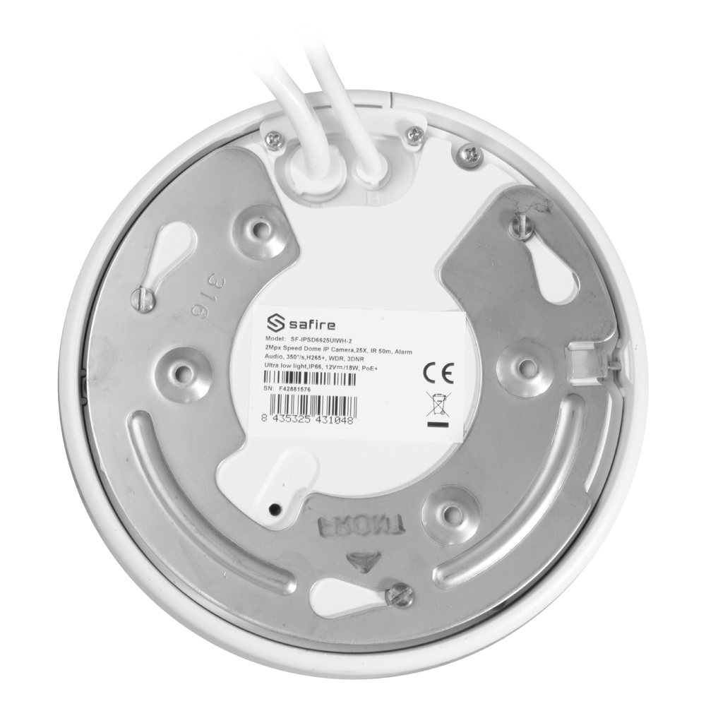 Caméra motorisée IP Ultra Low Light 2 Mégapixel 1/2.8” Progressive Scan CMOS Compression H.265+/ H.265 / H.264+/ H.264 Objectif 4.8~120 mm (25X) Auto Iris IR Portée 50 m | Audio | Alarmes Smart Tracking: Autotracking et par événement