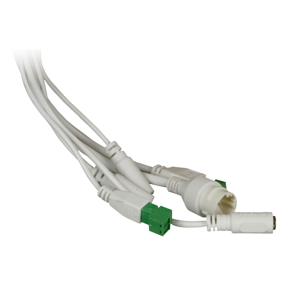 Caméra Bullet Thermique Dual IP Capteur thermique 256x192 Vox Objectif 3.1 mm (thermique) Plage de mesure de la température -20º C~150º C (±8ºC) Sensibilité thermique < 40mK Objectif 4 mm (optique)  4 Megapixel (2688x1520) IR Portée 15m 