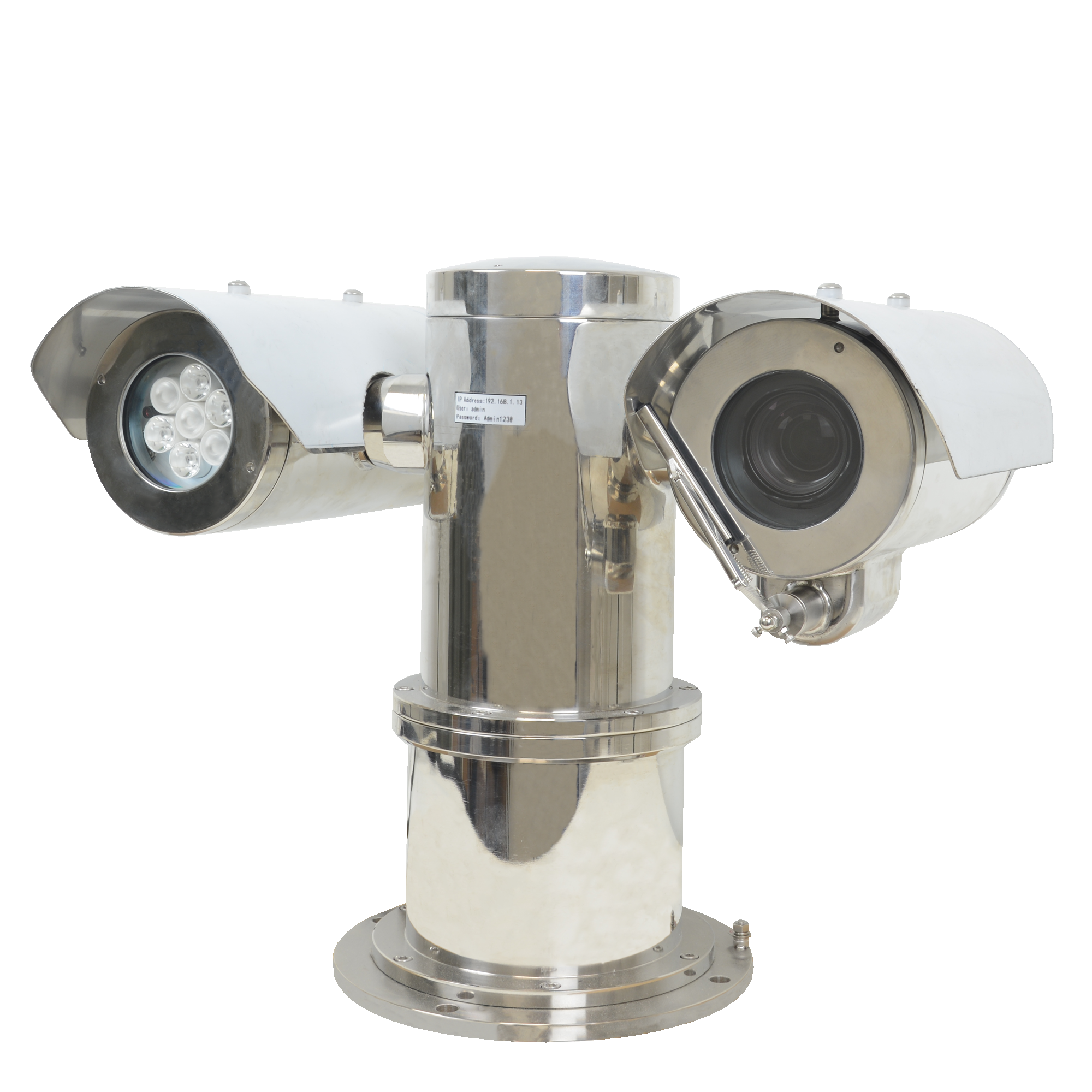 Caméra IP anti-explosion 8 Mpx - 1/2.7" Progressive Scan CMOS - Objectif motorisé 6.5~143mm | 22X - IR LEDs Portée 200 m - Boitier en acier inoxydable 304 résistant à la corrosion - Imperméabilité IP68 