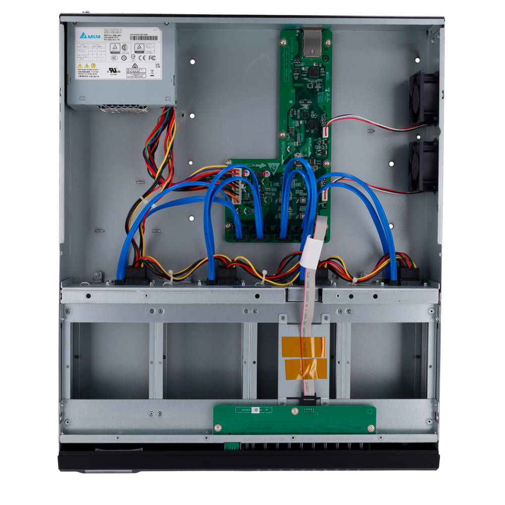 Boîtier de disque dur SAS 8 disques durs SATA jusqu'à 8 To 1 port Mini-SAS de 24 Gbit/s Vitesse du ventilateur à plusieurs niveaux Compatible avec les enregistreurs NVR-516 et Unicorn