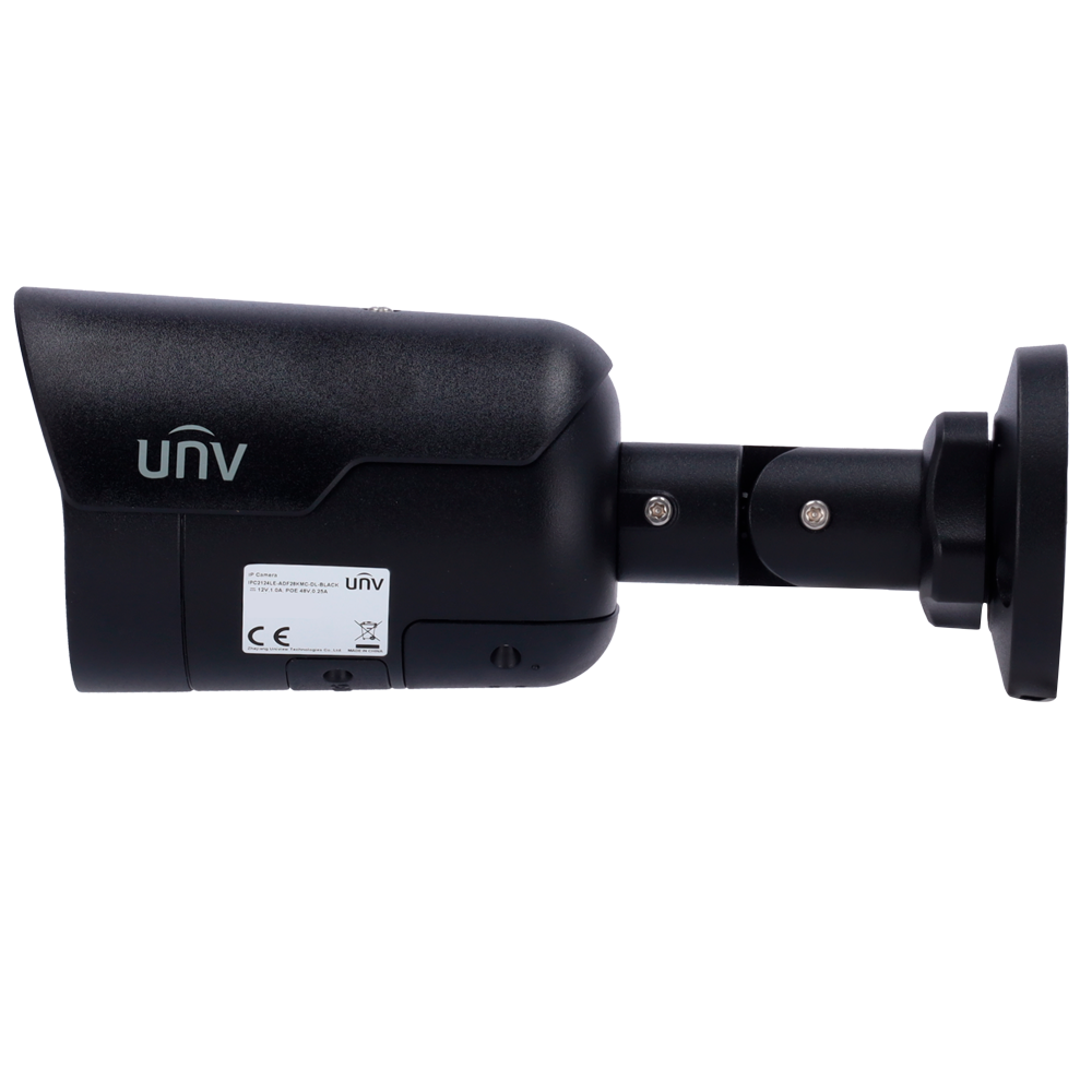 Caméra Bullet IP Uniview - EasyStar - 4 MP | Objectif 2.8 mm | UMD | microSD 512 Go - IR 30 m | Lumière blanche 30 m | WDR 120 dB - ColorHunter avec double éclairage - PoE IP67 | Surtensions 4000 V - Micro et haut-parleur incorporés