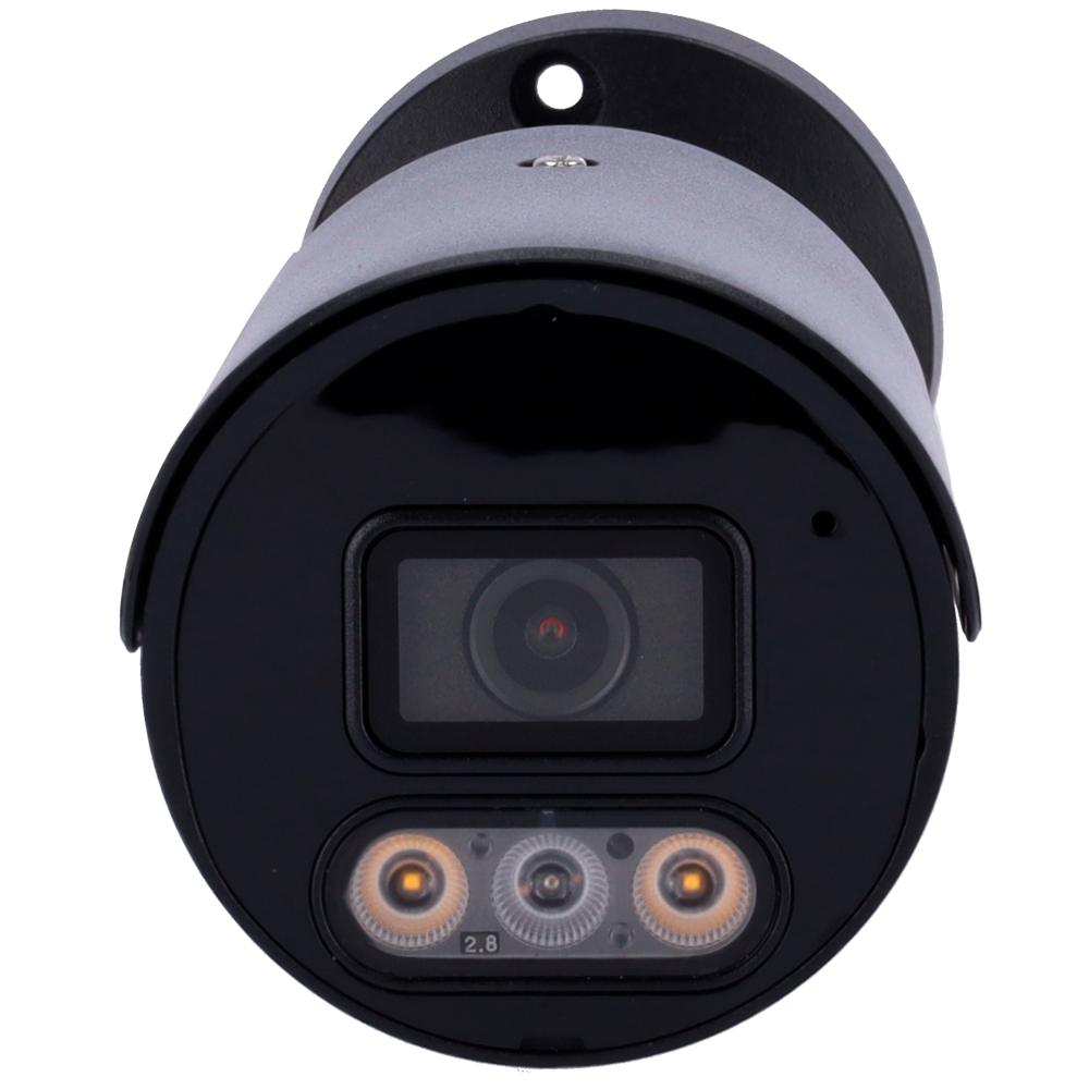 Caméra Bullet IP Uniview - EasyStar - 4 MP | Objectif 2.8 mm | UMD | microSD 512 Go - IR 30 m | Lumière blanche 30 m | WDR 120 dB - ColorHunter avec double éclairage - PoE IP67 | Surtensions 4000 V - Micro et haut-parleur incorporés