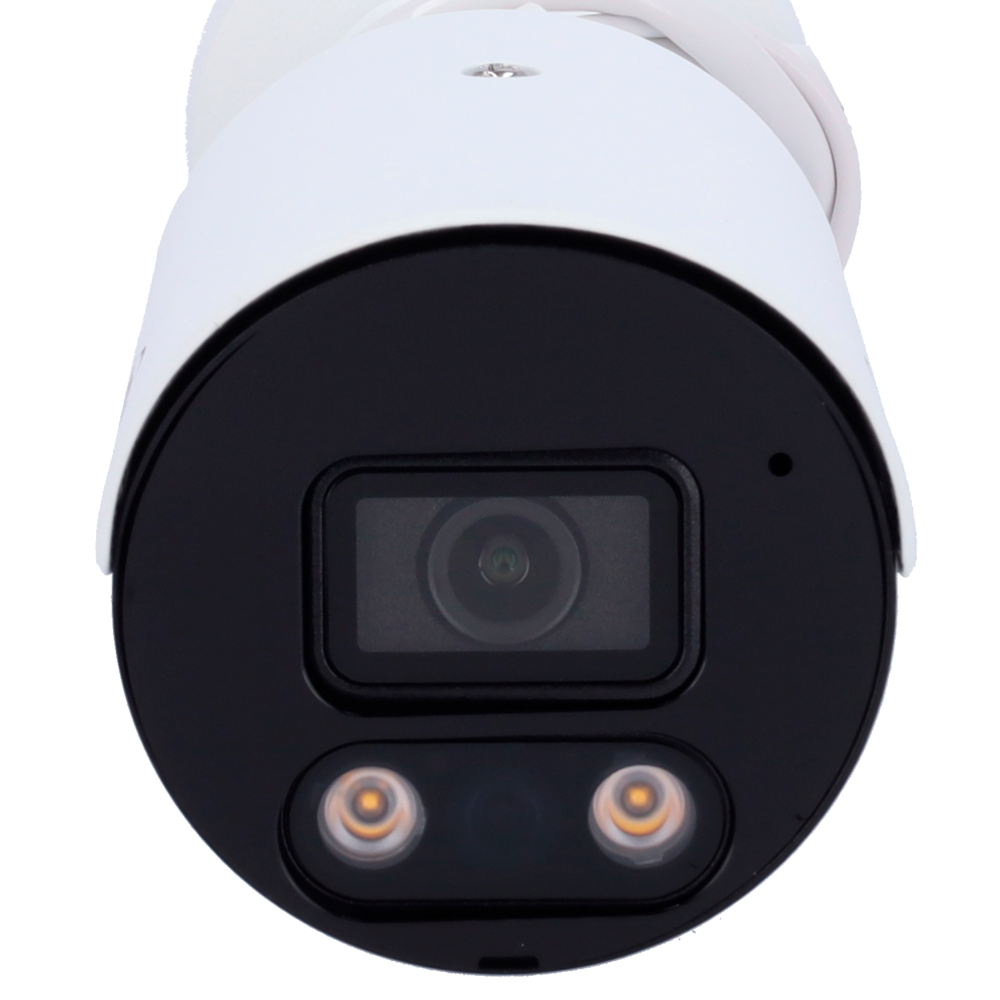 Caméra IP 4 Megapixel - Gamme Prime - Objectif 4 mm / WDR - Portée des LED IR 30 m | Dissuasion active - Algorithme IA | évite les fausses alarmes - Interface WEB, CMS, Smartphone et NVR