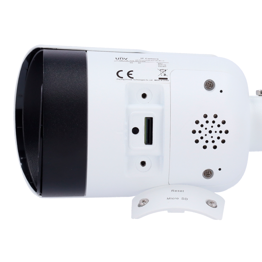 Caméra IP 4 Megapixel - Gamme Prime - Objectif 4 mm / WDR - Portée des LED IR 30 m | Dissuasion active - Algorithme IA | évite les fausses alarmes - Interface WEB, CMS, Smartphone et NVR